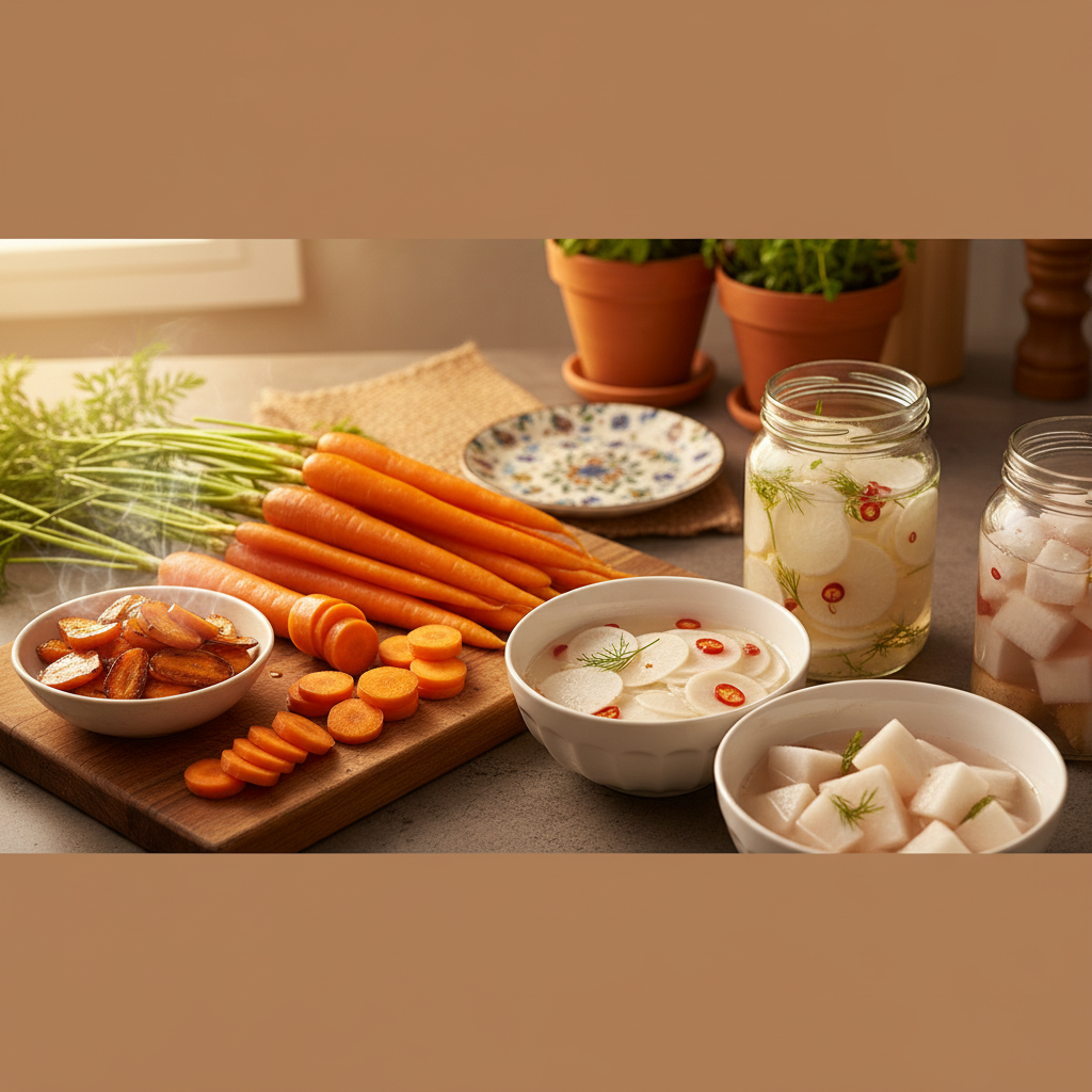 4个进阶做法教你胡萝卜怎么做好吃,白萝卜怎么泡好吃又简单